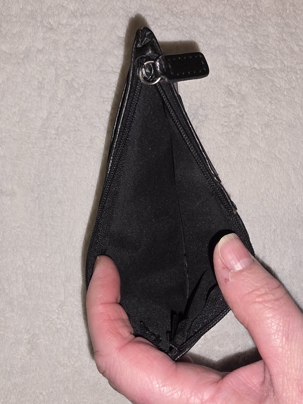 Black Leather Card Holder Wallet - Picture 3 of 3